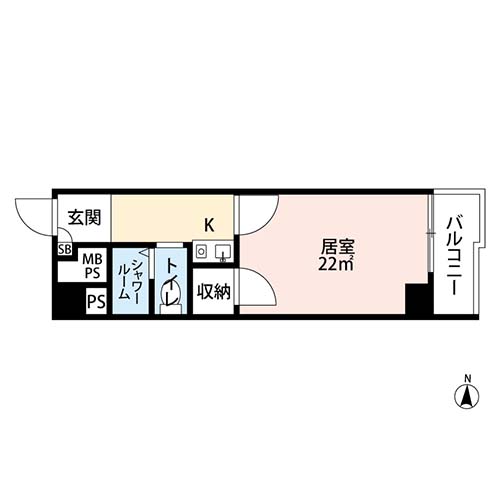 新宿区下宮比町　区分マンション-間取り